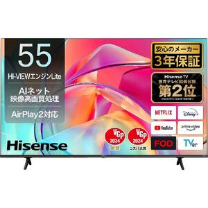 55インチ 4K液晶スマートTV 55E6K | ハイセンスジャパン ハイセンス TV テレビ 液晶テレビ 4K HISENSE