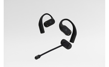 オープン型イヤホンfinal KDT3000 BLACK ながら聴き/耳を塞がない/マイク左右付け替え可/自分の声だけがクリアに届く