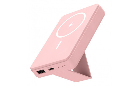 モバイルバッテリー 5000mAh MagSafe対応 ワイヤレス充電器[チェリーブロッサム]