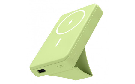 [多摩電子工業株式会社]急速充電対応モバイルバッテリー 10000mAh MagSafe対応 ワイヤレス充電器[ピクニックグリーン]