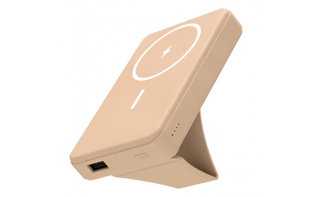 急速充電対応モバイルバッテリー 10000mAh MagSafe対応 ワイヤレス充電器【カフェラテ】