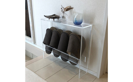 スリッパラック アクリル製 4足収納 1台 川崎市自社工場一貫生産品