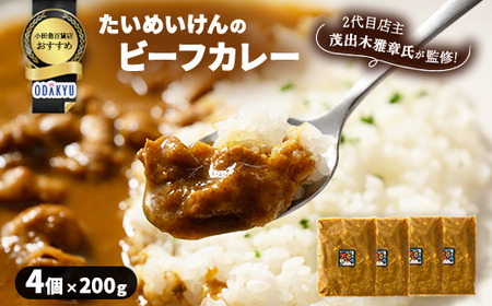 ≪小田急百貨店おすすめ≫「たいめいけん」ビーフカレー 200g×4個