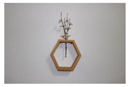 壁掛け花飾り(六角形)