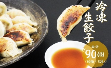 こだわりの餃子 湘南麻生製麺 冷凍生餃子90個 (30個×3箱)