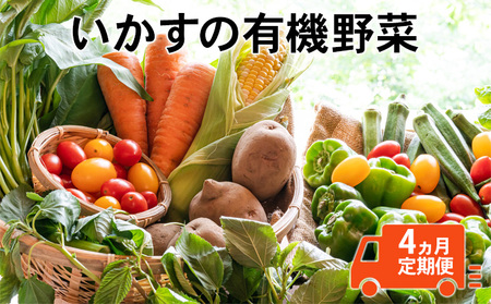 いかすの有機野菜(月1回10品お届け4回分) セット 詰合せ 冷蔵