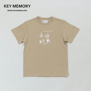 [0][KEYMEMORY 鎌倉]トラベルイラストTシャツ BEIGE