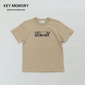 [0][KEYMEMORY 鎌倉]フラワーロゴTシャツ BEIGE