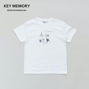 《3》【KEYMEMORY 鎌倉】トラベルイラストTシャツ WHTIE