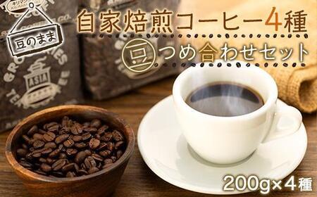 [豆のまま]自家焙煎コーヒー200gx4種 つめ合わせセット(C,G,B,T) | コーヒー 自家焙煎 コーヒー豆 人気 おすすめ セット 飲み物 ギフト プレゼント 香り高い 送料無料 神奈川 鎌倉 コーヒー コーヒー コーヒー コーヒー