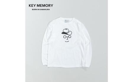 《2》【KEYMEMORY 鎌倉】カウボーイハットイラストロングTシャツ WHITE