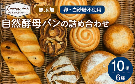 リュミエールの自然酵母パン 6種10個セット