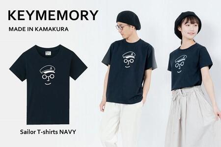 [0][KEYMEMORY鎌倉]セーラー帽イラストTシャツ NAVY