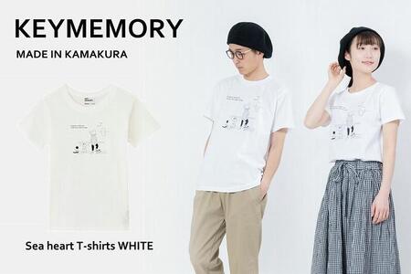 [0][KEYMEMORY鎌倉]Sea heartイラストTシャツ WHITE