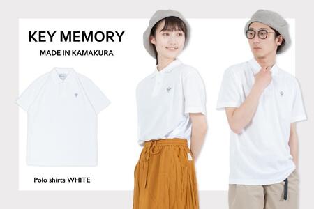[1][KEYMEMORY鎌倉]KMポロシャツ WHITE メンズMサイズ
