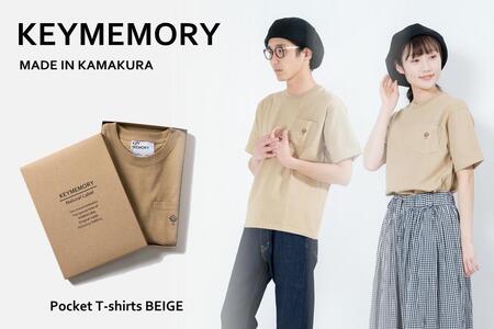 [KEY MEMORY]Natural Label Pocket T-shirts BEIGE[3]メンズLサイズ