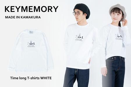 [1]レディースL・メンズS〜M TimeロングTシャツ White