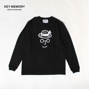 [1]レディースL・メンズS〜M 麦わらロングTシャツ BLACK