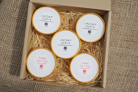 湘南産いちご&トマトのアイス5個セット