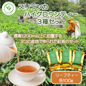 紅茶 茶葉 スリランカ フレッシュティー ティー ハイグロウンティー 3種 セット 100g × 3袋 ギフト プレゼント フレッシュ お茶 紅茶セット 新鮮 香り 風味 紅茶専門店 専門店 イソブチカンパニー 神奈川 湘南 藤沢 贈り物 お土産 リーフ ミルクティー ヌワラエリア ウバ ディンブラ