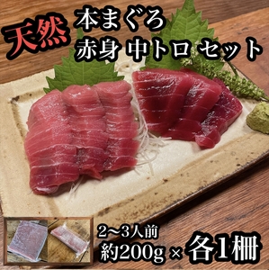 貴重な天然本鮪 赤身 約200g 中トロ 約200g 各1柵 2〜3人前●赤身はマグロの中心部天身を使用!中とろの脂はくどくない上質な脂![ 天身 惣菜 海鮮 お取り寄せ 御中元 お中元 お歳暮 父の日 母の日 贈り物 日本酒 焼酎][神奈川県小田原市早川]