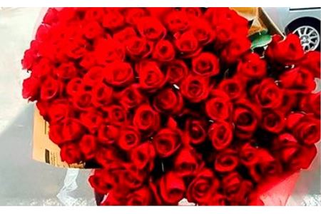 [記念日に届くお花シリーズ]赤バラの花束 108本「結婚して下さい」※配達エリア限定