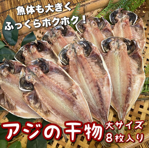 鯵の干物 大サイズ 8枚セット[あじ あじ あじ あじ あじ]