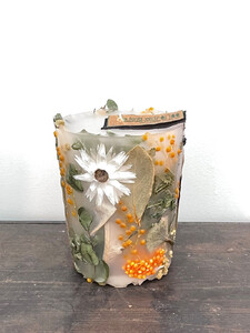 ドライフラワーキャンドル[防災 停電 キャンプ 癒し アウトドア 贈り物 プレゼント ギフト ドライフラワー キャンドル ろうそく 植物 インテリア 花 ハーブ ナチュラル 自然 オシャレ お洒落 神奈川県 小田原市 ]