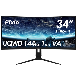 ゲーミングモニター 34インチ 液晶ディスプレイ 144Hz UWQHD VAパネル PXC348C ＜パッケージ傷あり＞【 神奈川県 小田原市 】