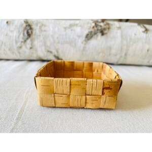 白樺細工 四角カゴ【1607624】