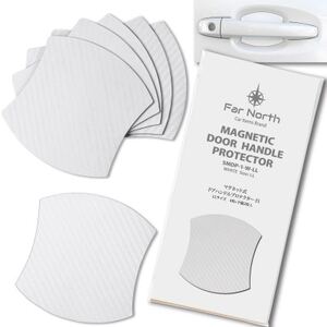Far North ドアハンドルプロテクター 車用[マグネット式]白 LLサイズ 94×98mm