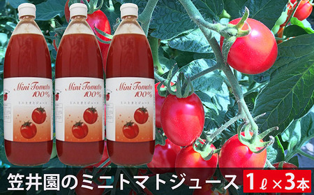 ミニトマト「アイコ」で作ったトマトジュース3本セット(贈答用)