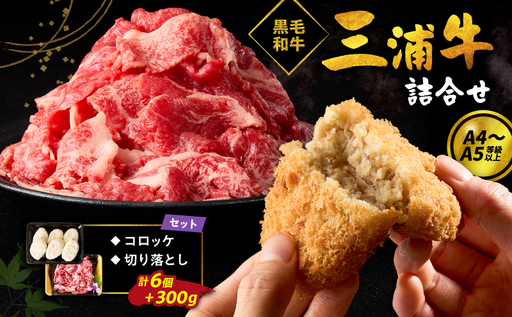 三浦牛切り落とし ・ 三浦牛コロッケ 詰め合わせセット M082-001 肉 牛肉 冷凍