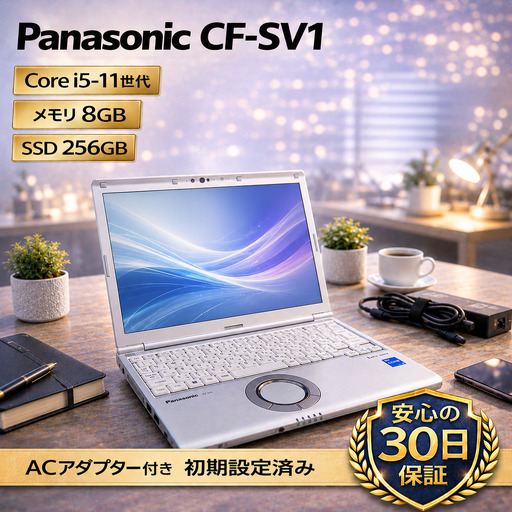 [Panasonic CF-SV1]第11世代Core i5 / メモリ8GB / 256GB / フルHD 〜初期設定済み・すぐ使える再生ノートPC〜 149-01