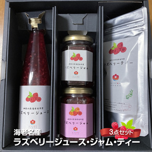 海老名産ラズベリージュース・ジャム・ティー3点セット[ 飲み物 ジャム 紅茶 神奈川県 海老名市 ]