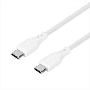 Owltech(オウルテック) バイオマス素材使用 耐屈曲2万回以上 PD60W充電/データ転送 USB Type-C to USB Type-C エコナミクスケーブル OWL-CBECOCC15-WH ホワイト