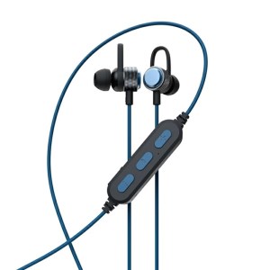 Owltech(オウルテック) やわらかフックで耳に固定 Bluetooth5 ワイヤレス ステレオイヤホン ブルー マグネット付 OWL-BTEP06S
