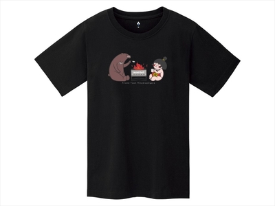 モンベルTシャツ 南足柄市オリジナルデザイン(焚火)[ブラック/L][ 神奈川県 南足柄市 ]