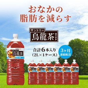 烏龍茶 定期便 3ヶ月 烏龍茶OTPP 2L × 6本 サントリー 機能性表示食品 お茶 ペットボトル 茶 飲料 飲み物 ドリンク ペットボトル飲料 箱 ケース 備蓄 ウーロン茶 脂肪 ポリフェノール 常温 常温保存 神奈川 神奈川県 綾瀬市 定期 3回
