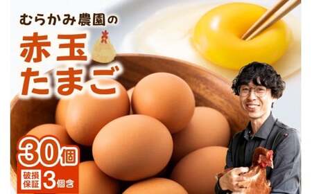 むらかみ農園の赤玉たまご30個