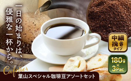 [コーヒー粉 中細挽き]葉山スペシャル珈琲豆アソートセット 3パック入り コーヒー粉 珈琲豆 コーヒー[Cafetier][ASAD006]