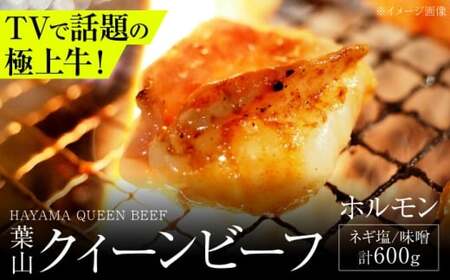 葉山クィーンビーフ味噌味、ネギ塩味 各300g / 肉 牛 ホルモン 焼肉 黒毛 焼き肉[株式会社石井ファーム葉山マルシェ][ASCD014]