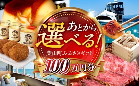 [あとから選べる]葉山町ふるさとギフト 100万円分 牛肉 葉山牛 プリン スイーツ 宿泊券 旅行 定期便 神奈川 葉山[ASZU008]