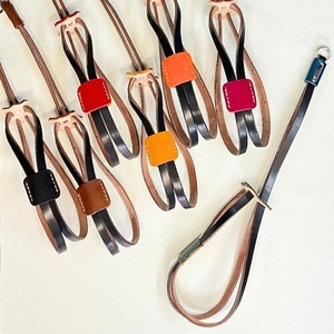 小〜中型犬用スライドコントロールハーネス ベンズヌメ黒(ブッテーロ/ルガトショルダー) オレンジブルー