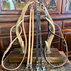 「13mm幅」 本革 ベンズ の多頭引き リードセット カラー:ヌメ