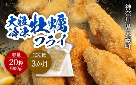 [定期便3カ月]大粒カキフライ 20粒 [冷凍 牡蠣 かき 大粒 冷凍カキフライ 魚介類 海鮮 惣菜 おかず ギフト 簡単調理 冷凍配送 送料無料 神奈川県 大磯町]