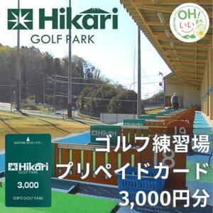 ひかりゴルフパーク　プリペイドカード3,000円分_旅行券・チケット   _【1378915】