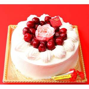 母の日 チェリーデコレーションケーキ5号_菓子・スイーツ ケーキ _[配送不可地域:離島]