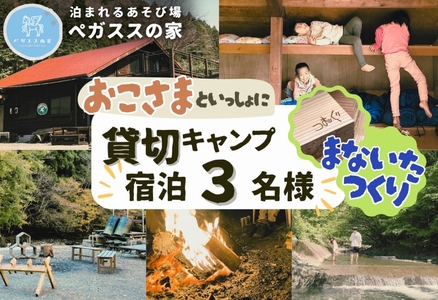 [貸切キャンプ]町産材のまな板作り体験・1枚分・ペガススの家[1泊2日・3名][ 体験 チケット 旅行 キャンプ アウトドア 神奈川県 山北町 ]