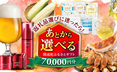 [あとから選べる]開成町ふるさとギフト 7万円分 あとから寄附 選べる寄附 ティッシュ トイレットペーパー 化粧品 餃子 体験 お茶 日本酒 定期便 神奈川 開成町[BDZZ004]